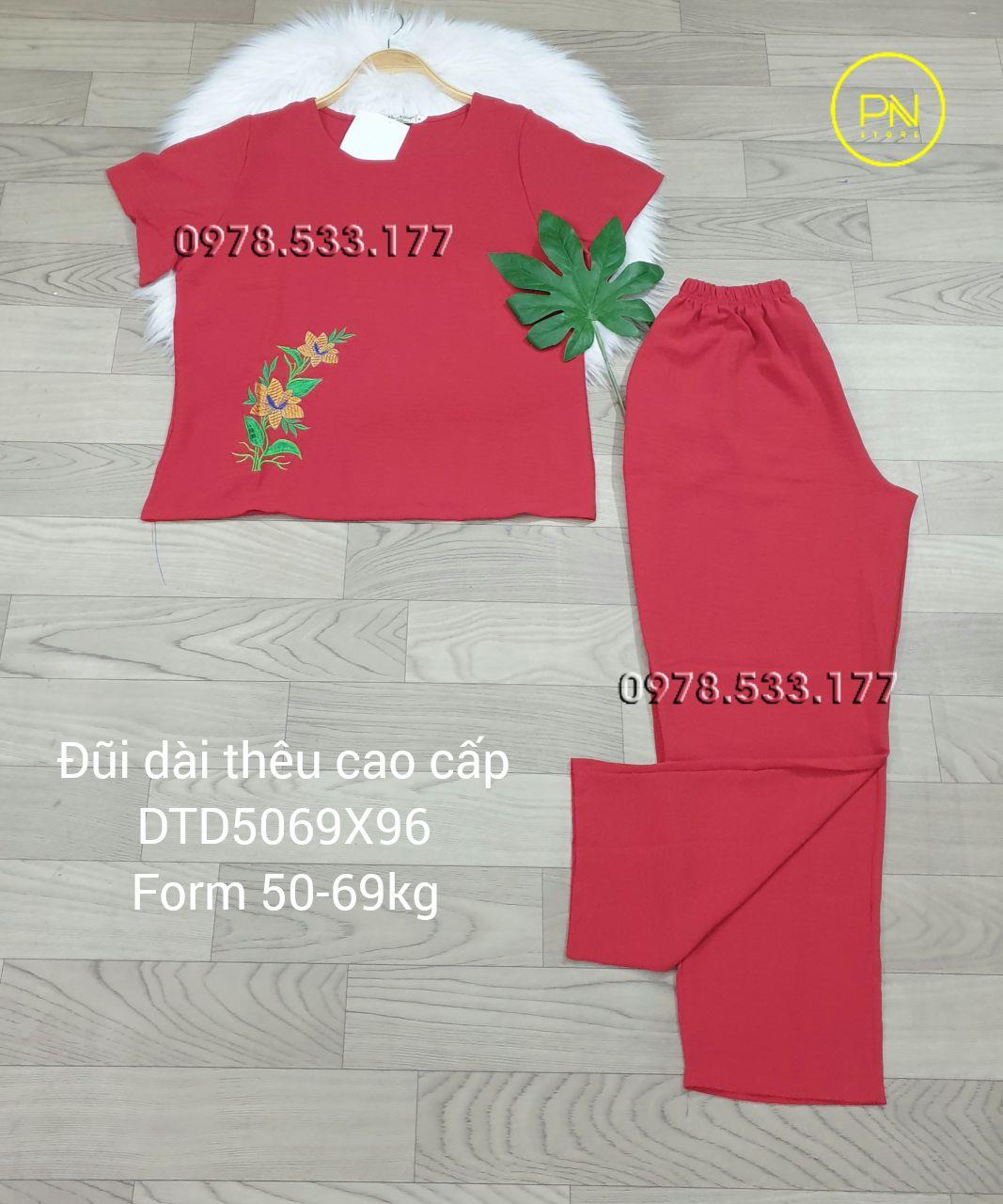 [50-69] Đồ bộ trung niên đũi dài thêu cao cấp- DTD5069X96