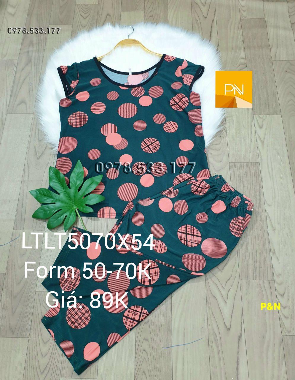 [50-70kg] Đồ bộ trung niên lạnh thái lửng túm bông đẹp - LTLT5070X54