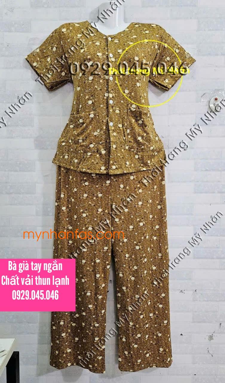 40-75kg) Đồ bộ bà ba cho bà ngoại nội mẹ lớn tuổi tay ngắn quần dài cài nút 40-75kg) Đồ bộ bà ba cho bà ngoại nội mẹ lớn tuổi tay ngắn quần dài cài nút
