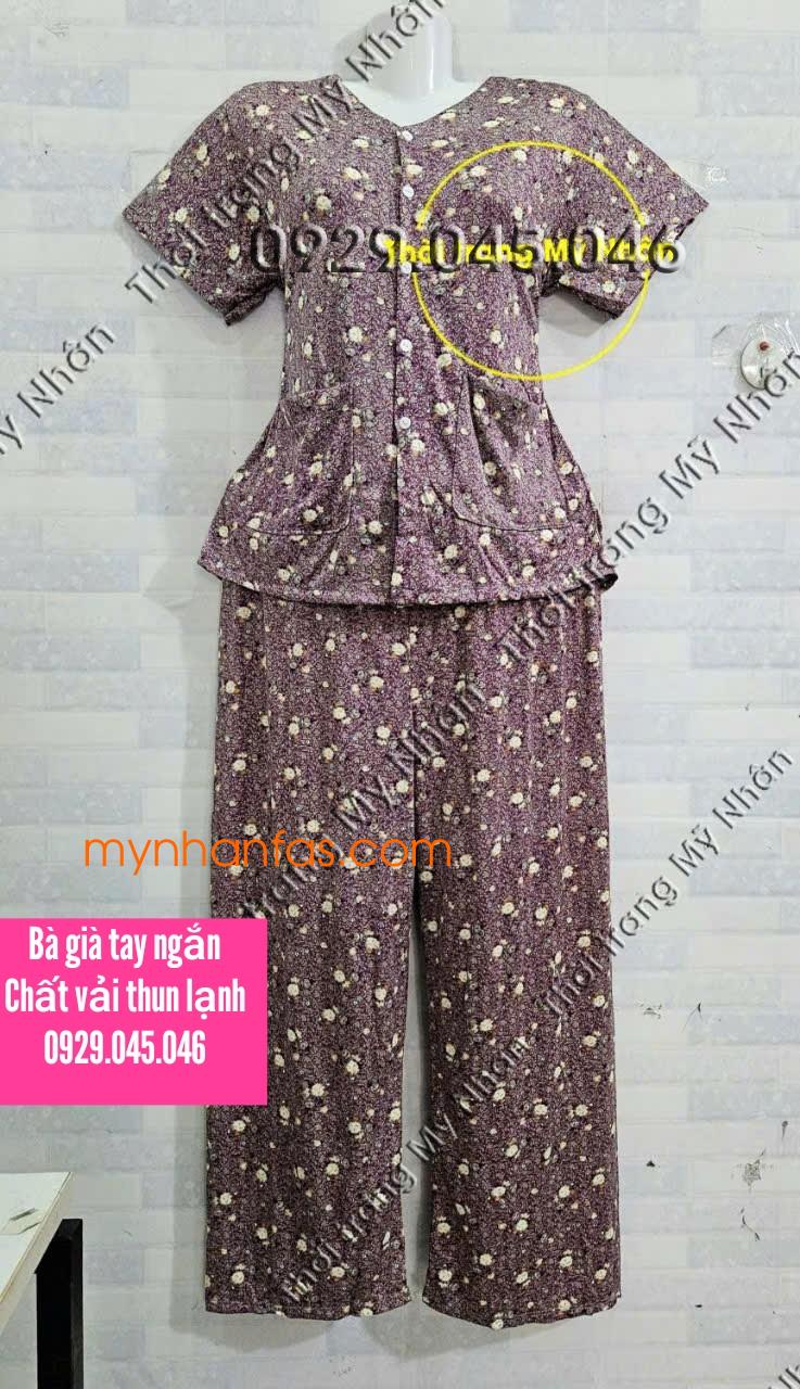 40-75kg) Đồ bộ bà ba cho bà ngoại nội mẹ lớn tuổi tay ngắn quần dài cài nút 40-75kg) Đồ bộ bà ba cho bà ngoại nội mẹ lớn tuổi tay ngắn quần dài cài nút