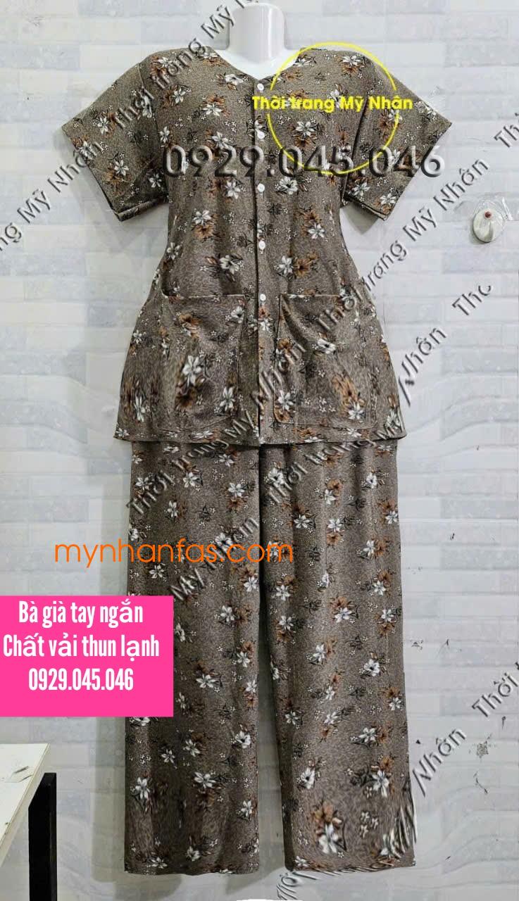 40-75kg) Đồ bộ bà ba cho bà ngoại nội mẹ lớn tuổi tay ngắn quần dài cài nút 40-75kg) Đồ bộ bà ba cho bà ngoại nội mẹ lớn tuổi tay ngắn quần dài cài nút