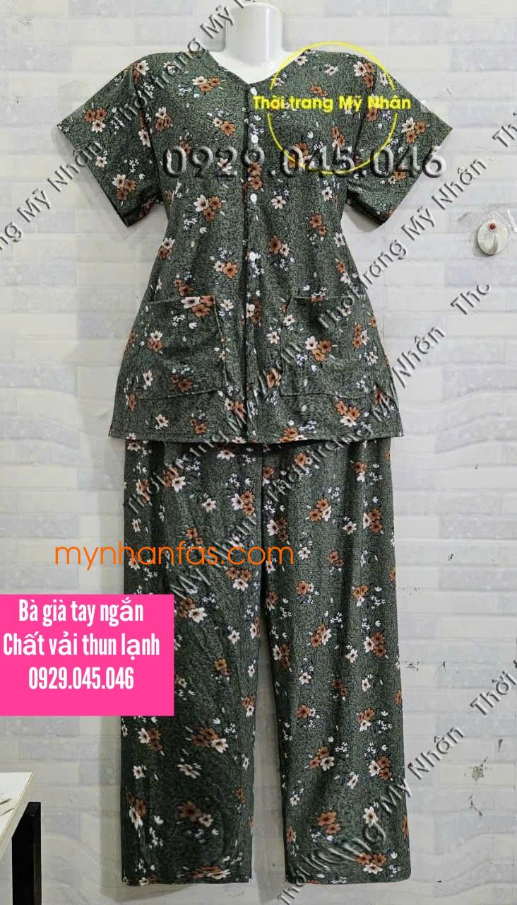 40-75kg) Đồ bộ bà ba cho bà ngoại nội mẹ lớn tuổi tay ngắn quần dài cài nút 40-75kg) Đồ bộ bà ba cho bà ngoại nội mẹ lớn tuổi tay ngắn quần dài cài nút