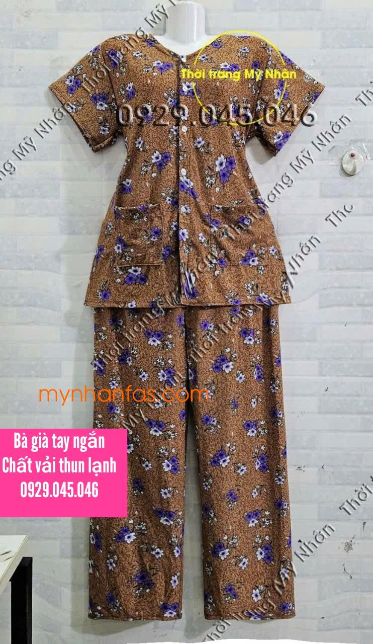 40-75kg) Đồ bộ bà ba cho bà ngoại nội mẹ lớn tuổi tay ngắn quần dài cài nút 40-75kg) Đồ bộ bà ba cho bà ngoại nội mẹ lớn tuổi tay ngắn quần dài cài nút
