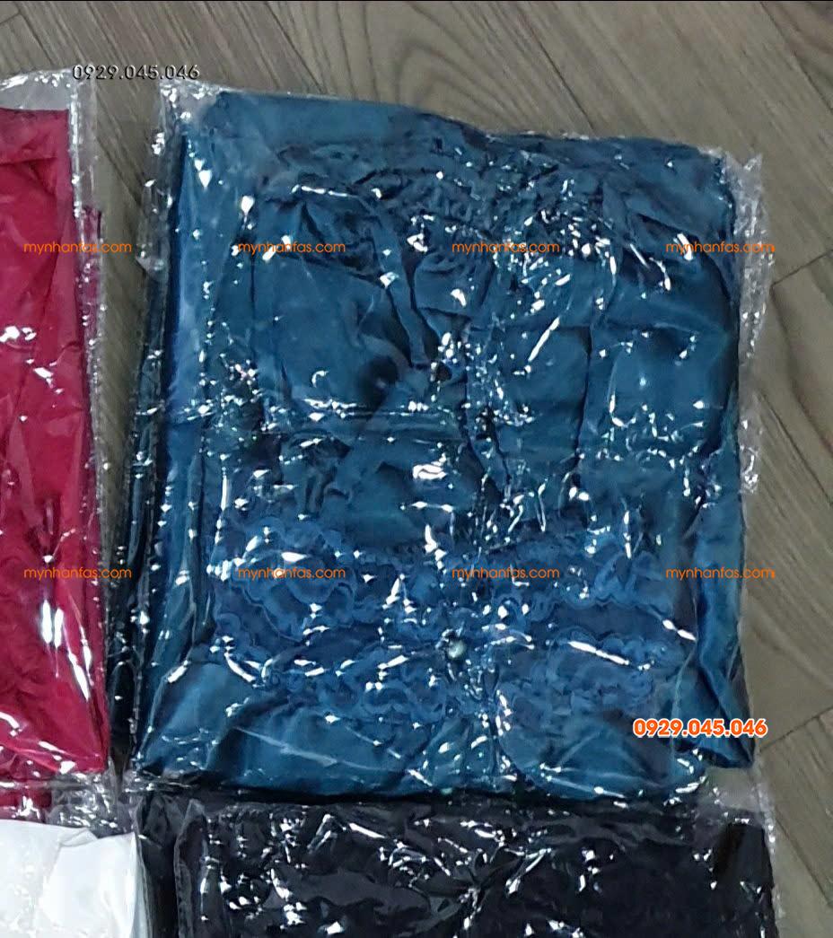 [40-50kg] Đồ ngủ đồ bộ mặc nhà 2 dây vải phi bóng ren ngực dễ thương - PN744