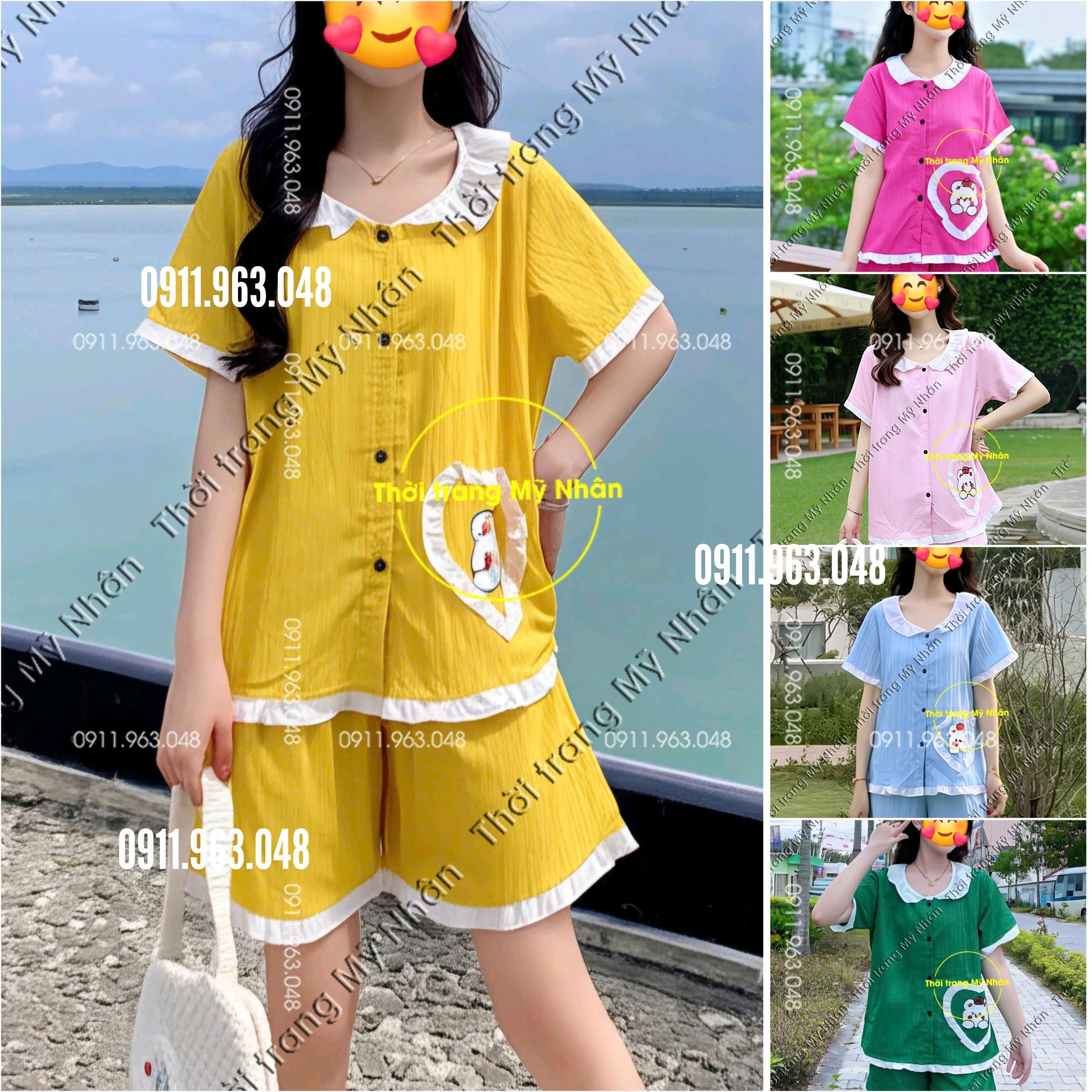 Đồ bộ ngủ mặc nhà phối túi dễ thương - MYN1756