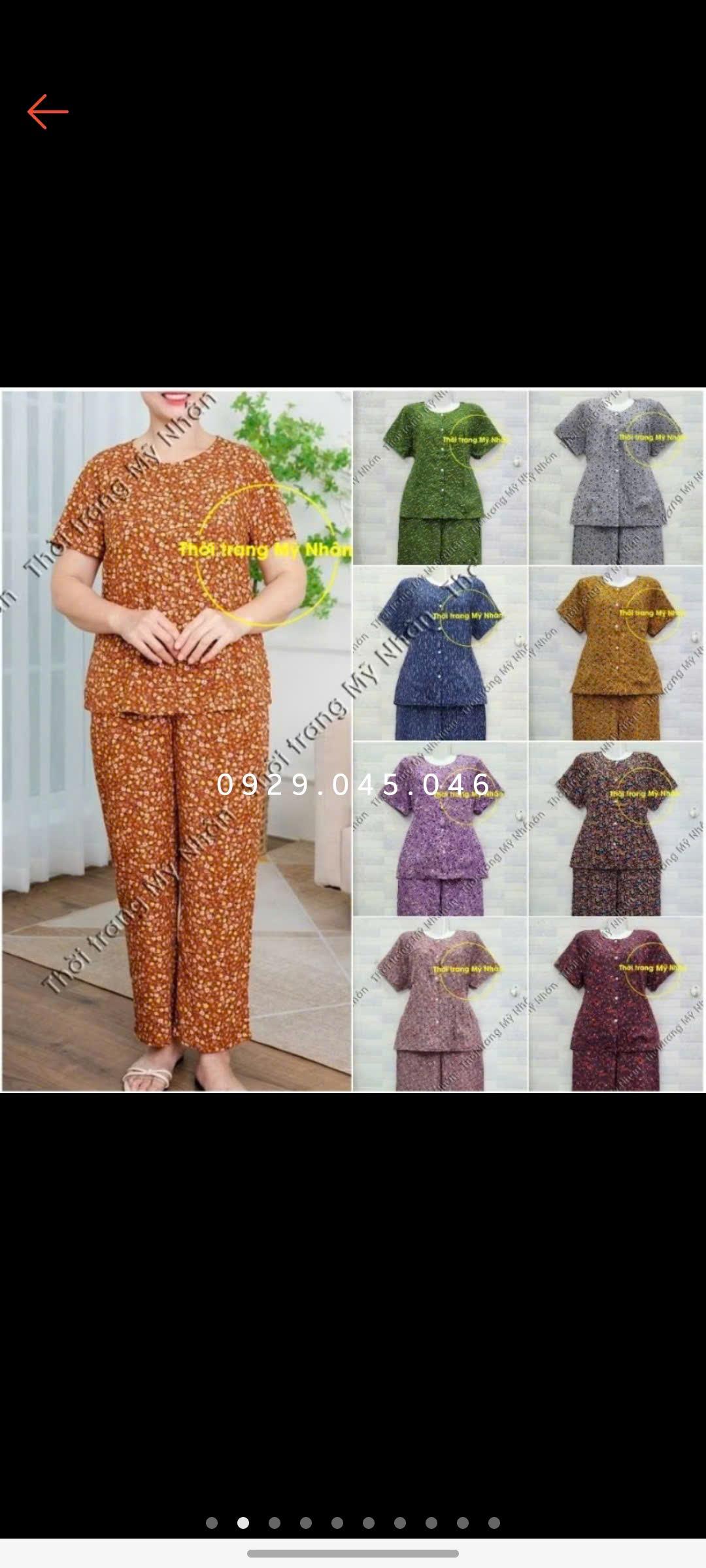[40-50kg] Đồ bộ trung niên bà già người lớn vải tole nhung cao cấp