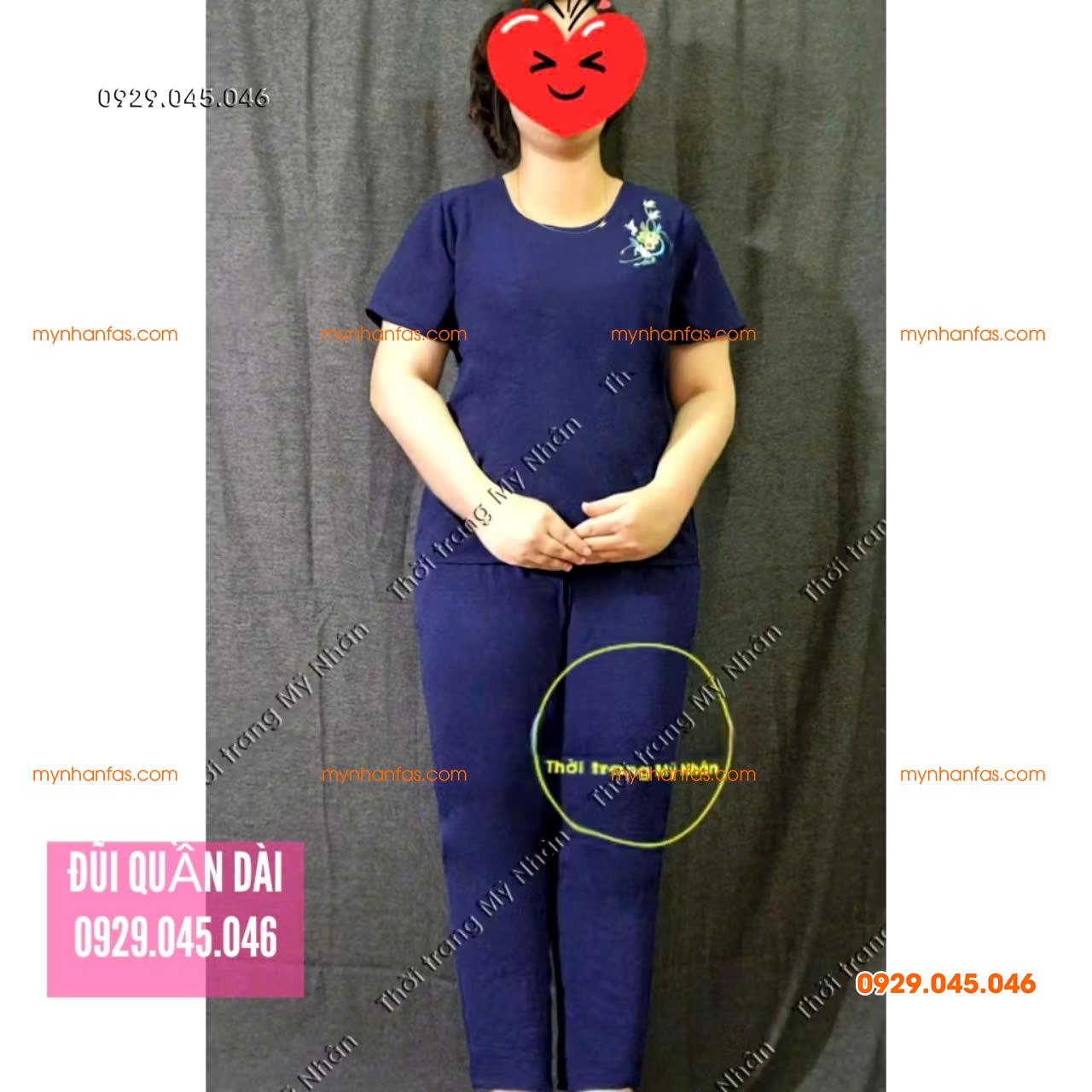 [40-70kg] Đồ bộ trung niên nữ vải đũi quần dài cao cấp thêu hoa nhiều màu đẹp - PN740