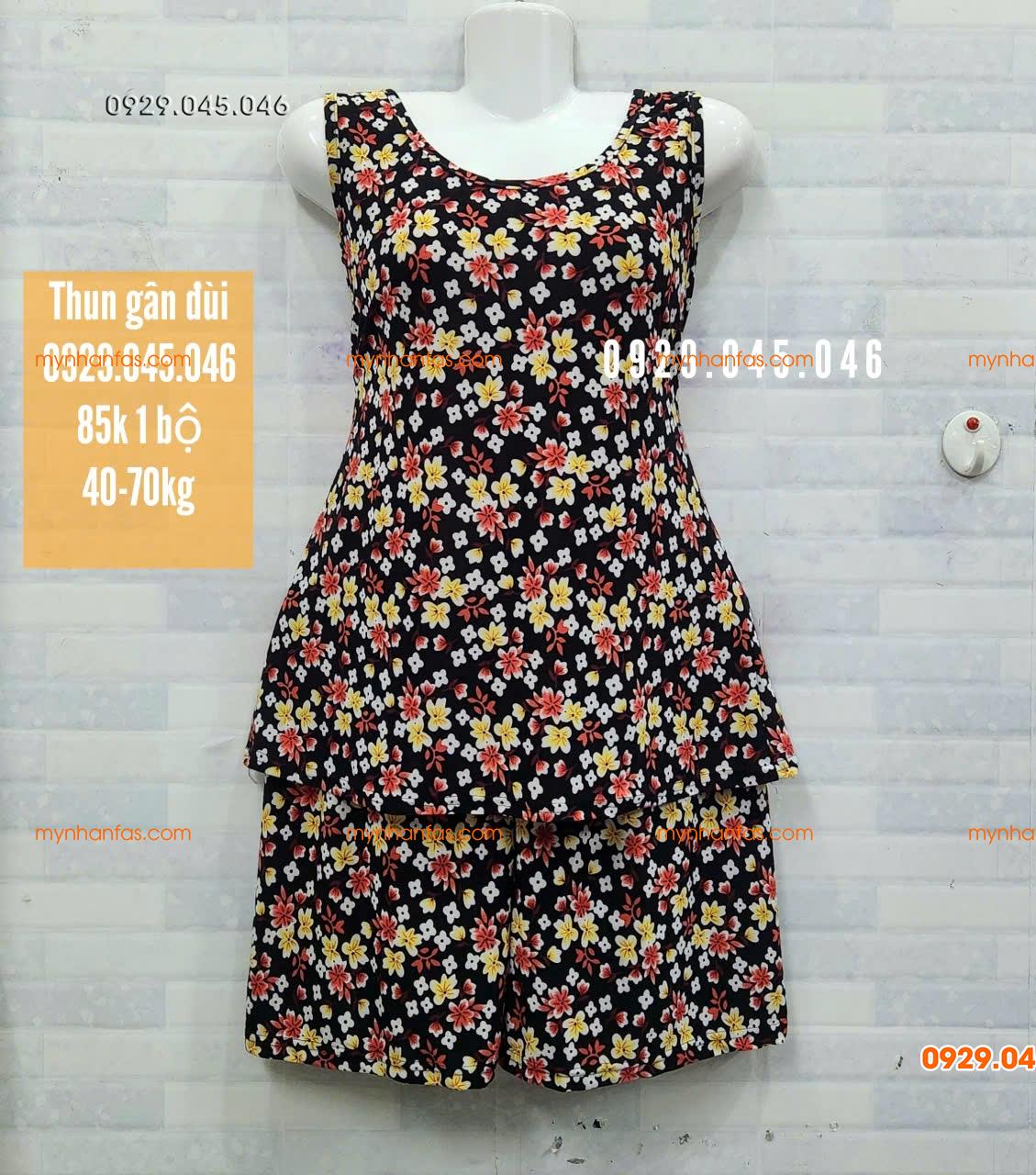 [40-70] Đồ bộ trung niên quần đùi sát nách chất vải thun gân cao cấp loại 1 - PN745FAS