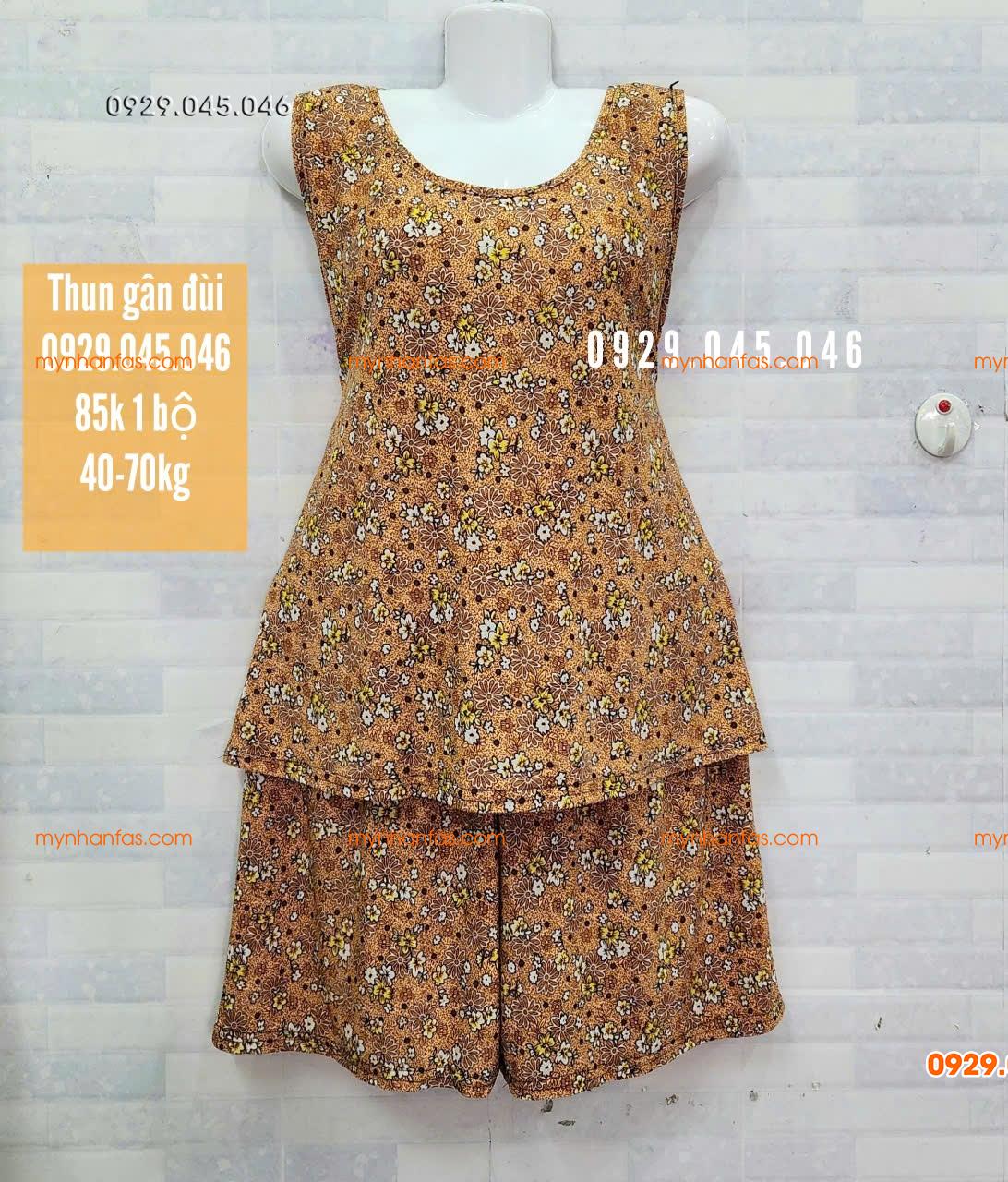 [40-70] Đồ bộ trung niên quần đùi sát nách chất vải thun gân cao cấp loại 1 - PN745FAS