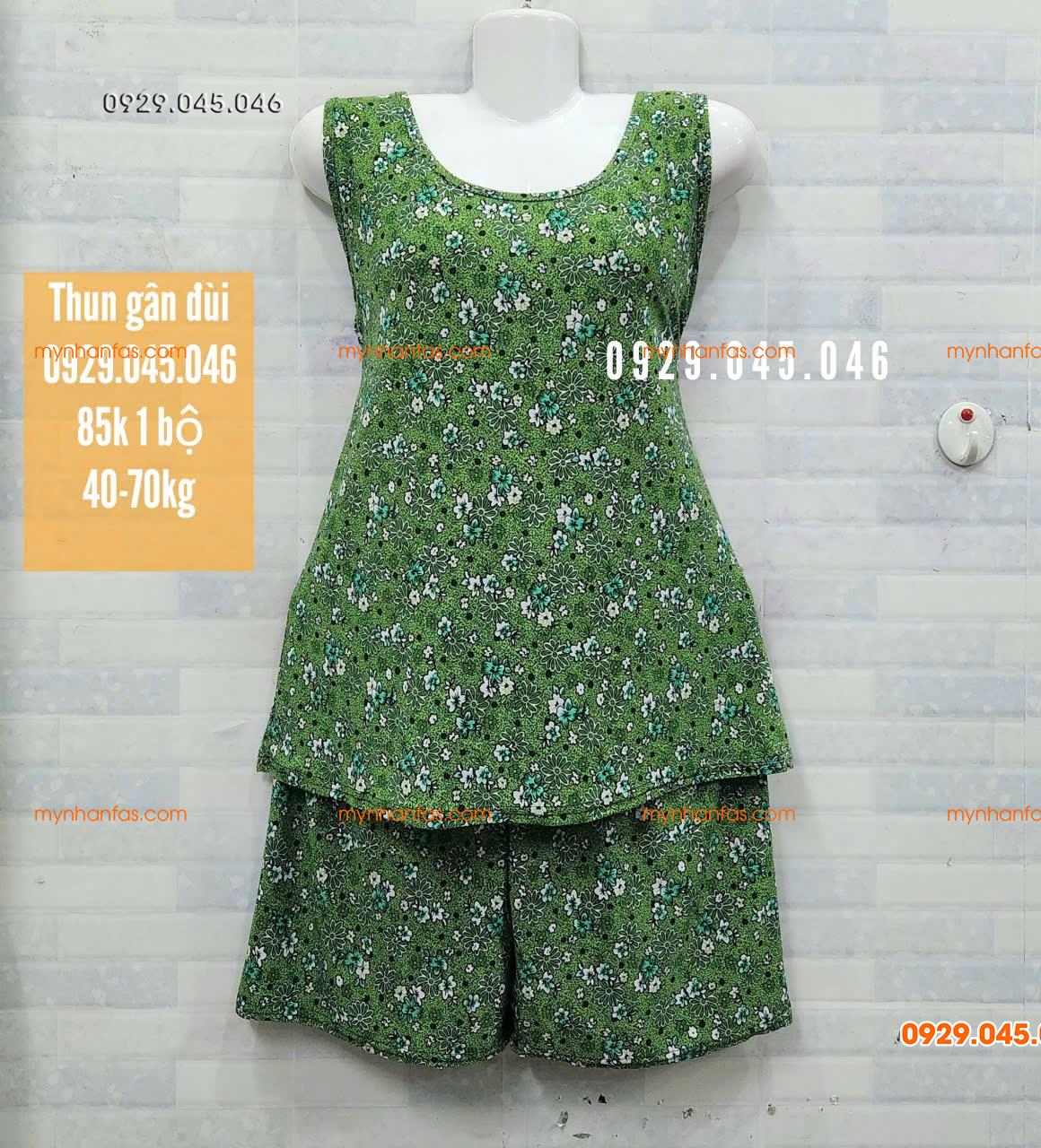 [40-70] Đồ bộ trung niên quần đùi sát nách chất vải thun gân cao cấp loại 1 - PN745FAS