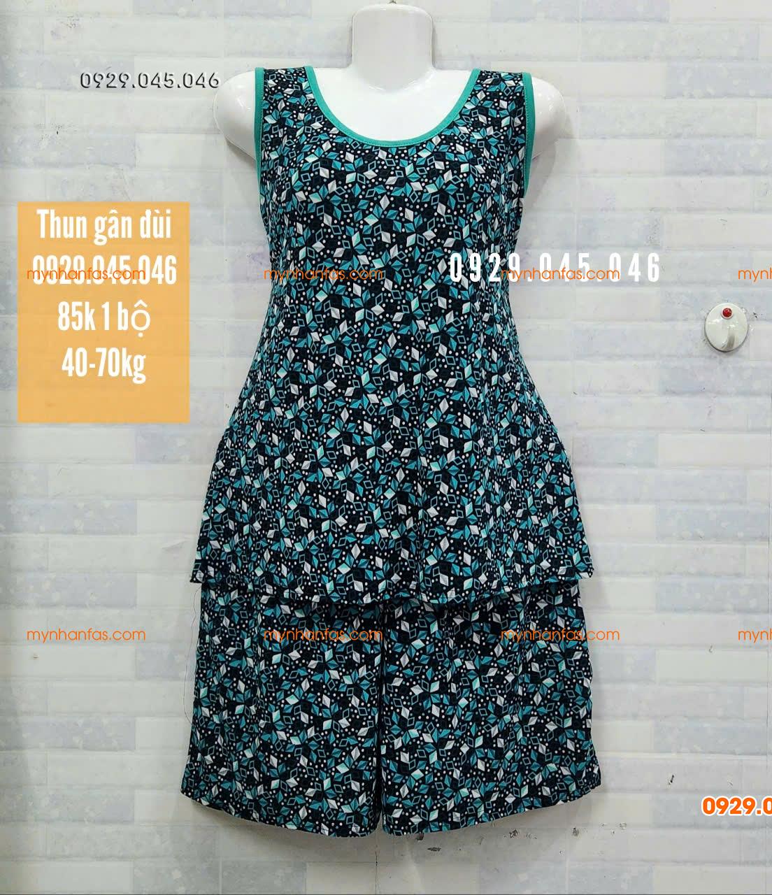 [40-70] Đồ bộ trung niên quần đùi sát nách chất vải thun gân cao cấp loại 1 - PN745FAS