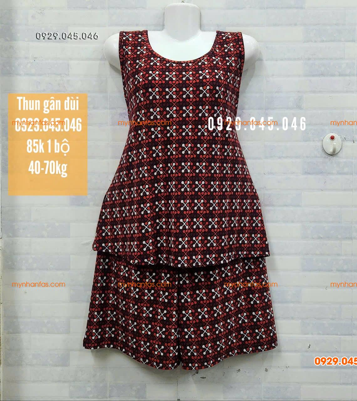 [40-70] Đồ bộ trung niên quần đùi sát nách chất vải thun gân cao cấp loại 1 - PN745FAS