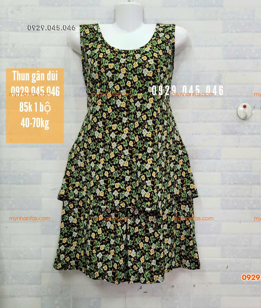 [40-70] Đồ bộ trung niên quần đùi sát nách chất vải thun gân cao cấp loại 1 - PN745FAS