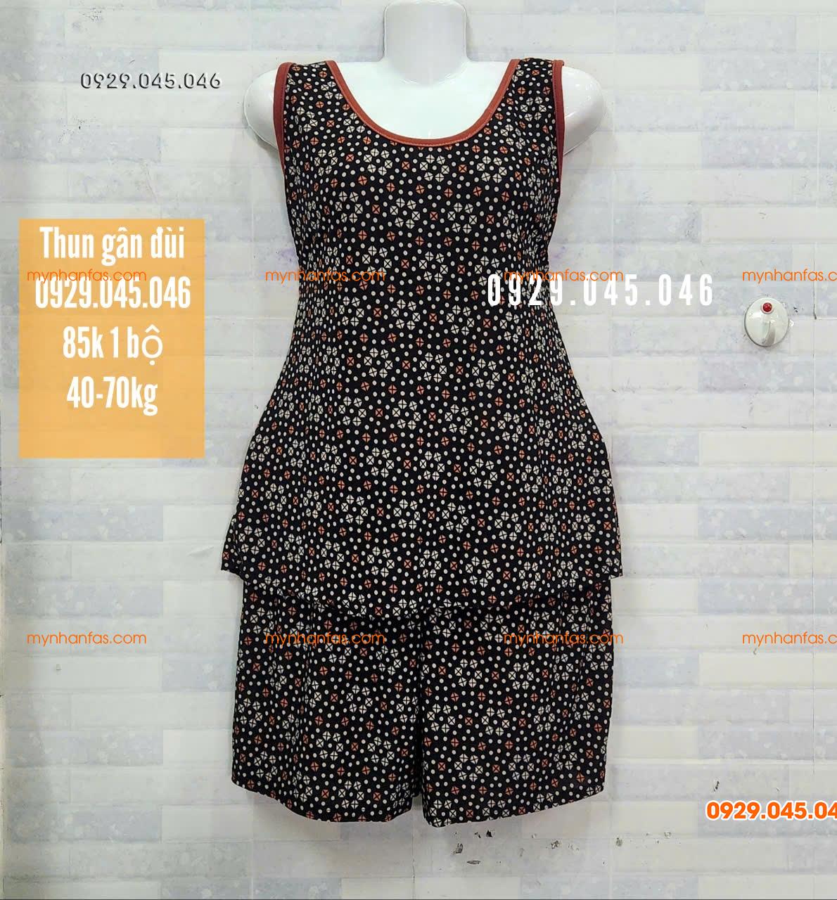 [40-70] Đồ bộ trung niên quần đùi sát nách chất vải thun gân cao cấp loại 1 - PN745FAS