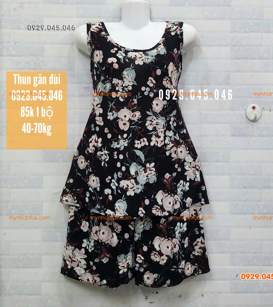 [40-70] Đồ bộ trung niên quần đùi sát nách chất vải thun gân cao cấp loại 1 - PN745FAS