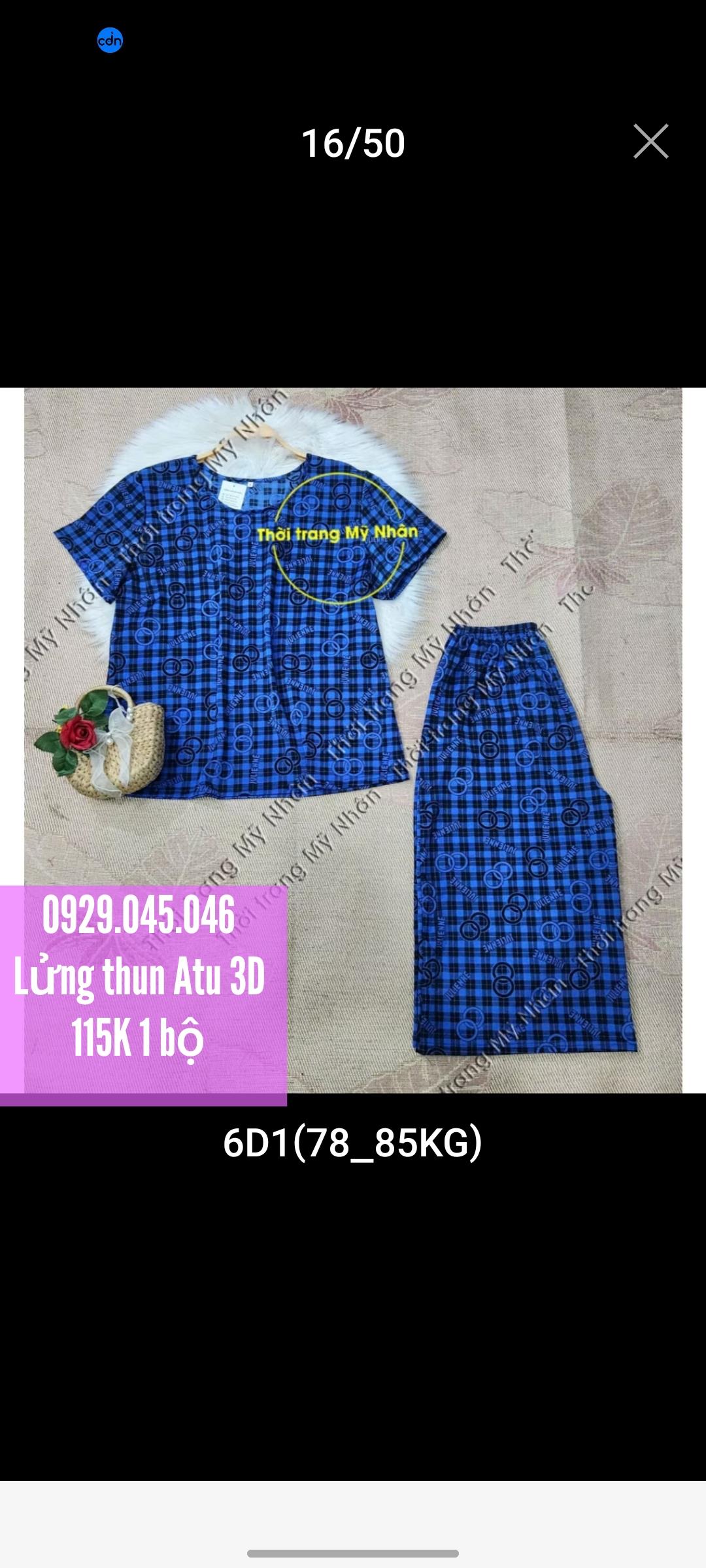 [Bigsize 40-90kg] Đồ bộ trung niên lửng thun Ati 3D đẹp cao cấp loại 1 - MN748