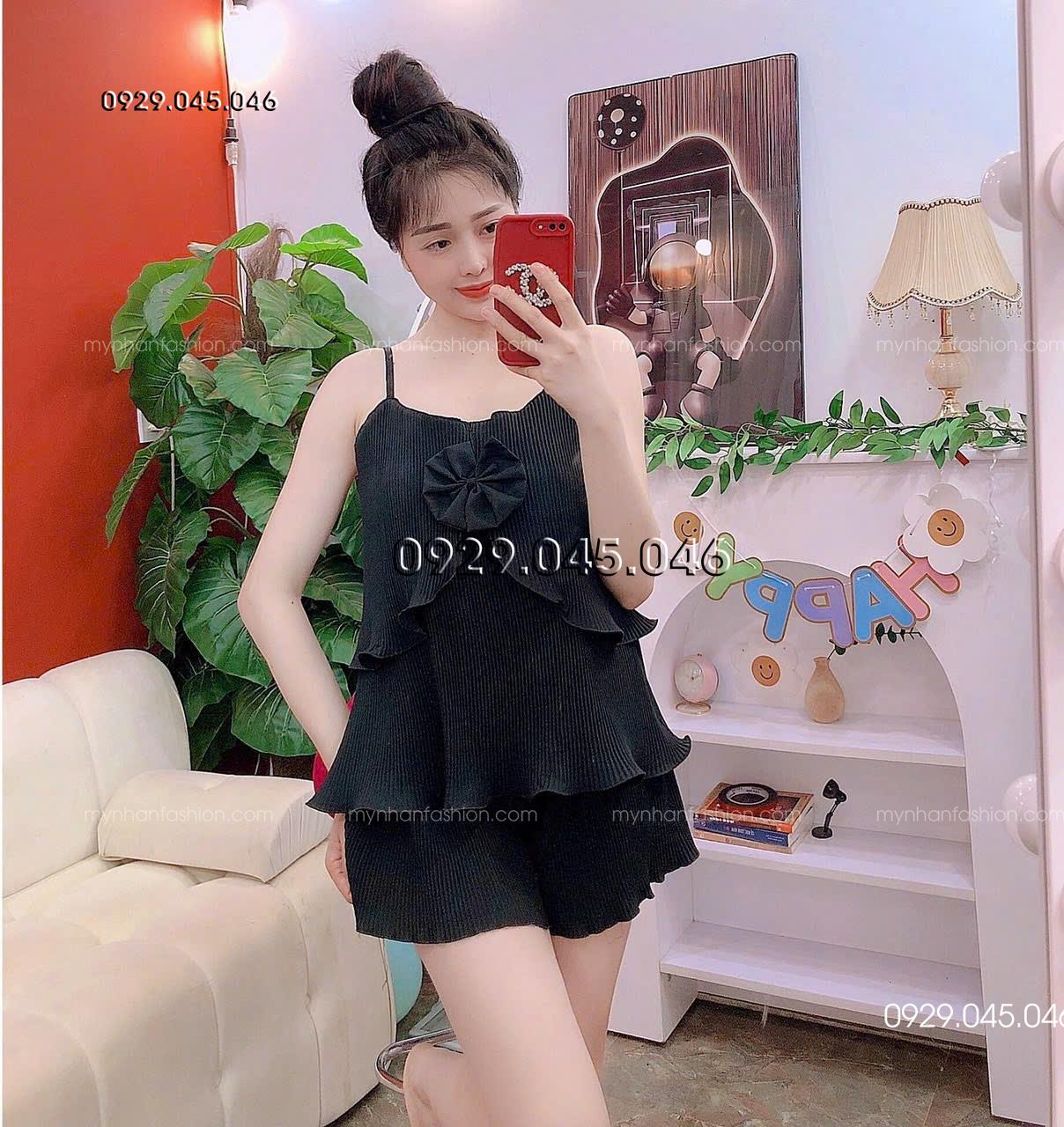 Đồ ngủ 2 dây mặc nhà vải xốp Nhật - MNFAS735